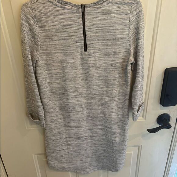 GAP Gray A-Line Dress with 3/4 Sleeves - Picture 6 of 6